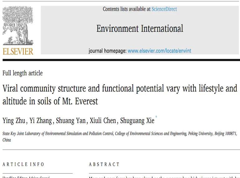 Viral community structure and functional potential vary with lifestyle and altitude in soils of Mt. Everest